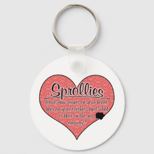 Porte-clés Humour de chien d'empreintes de pattes de Sprollie