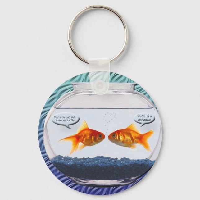 Porte-clés Humour de tourbière de poisson d'or (Recto)