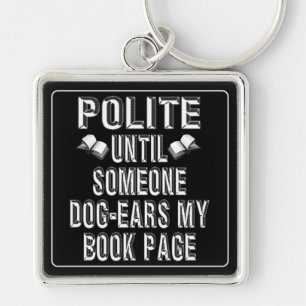 Porte-clés Humour des livres d'oreille de chien