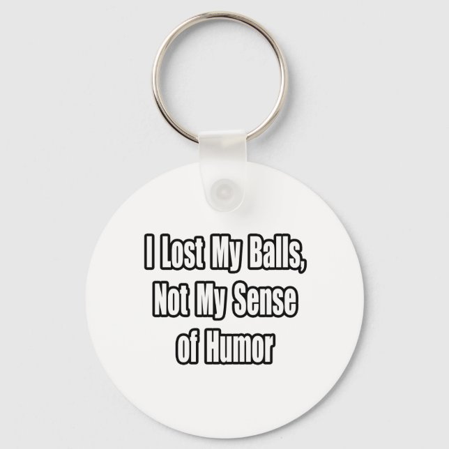 Porte-clés Humour du cancer testiculaire (Recto)