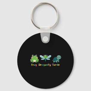 Porte-clés Humour politique subtil Anti-Trump Frog Dragonfly