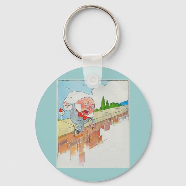 Porte-clés Humpty Dumpty assis sur un mur (Recto)