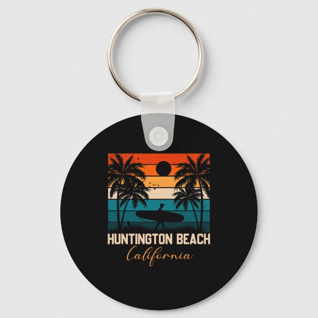 Porte-clés Huntington Beach California Palms Vacation (Recto)