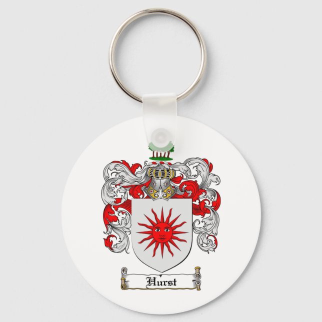 PORTE-CLÉS HURST FAMILLE CREST - HURST COAT OF ARMS (Recto)