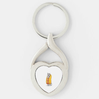 Porte-clés Husky Hot Dog � Costume de nourriture drôle