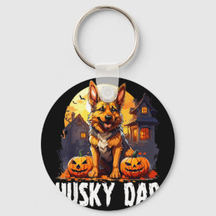 Porte-clés Husky papa halloween