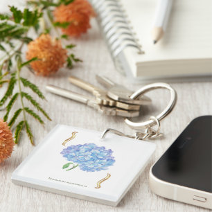 Porte-clés Hydrangea Bloom – Vintage Botanical Flower 