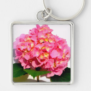 Porte-clés Hydrangée rose rose fleur rose
