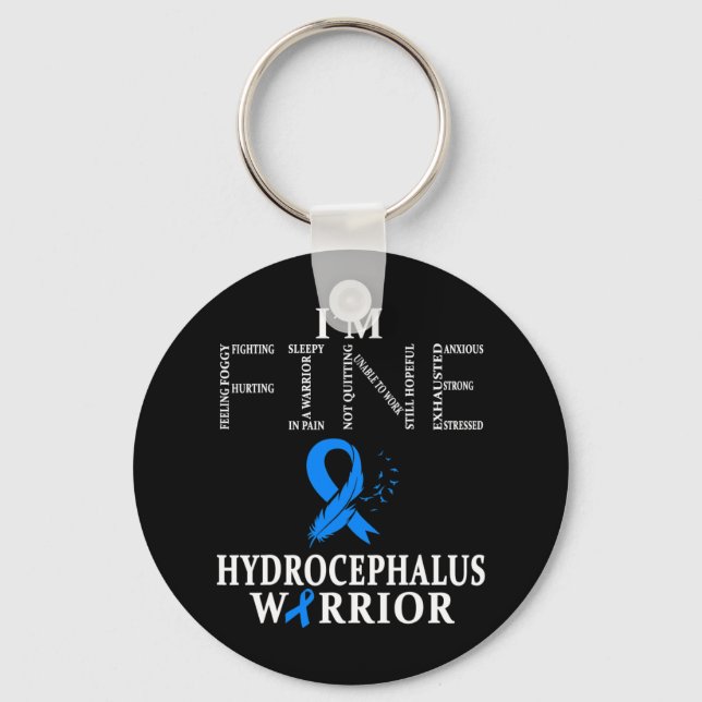 Porte-clés Hydrocéphalie Guerrier Je vais bien (Recto)