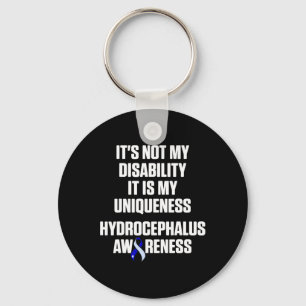 Porte-clés Hydrocéphalie Survivante Handicap Sensibilisation
