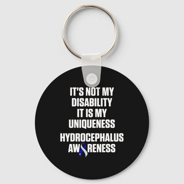 Porte-clés Hydrocéphalie Survivante Handicap Sensibilisation  (Recto)