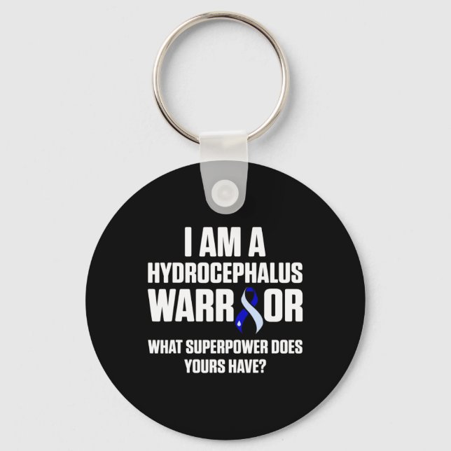 Porte-clés Hydrocéphalie Survivor Power Awareness Guerrier (Recto)
