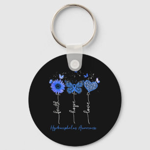 Porte-clés Hydrocephalus Awareness Faith Hope Love Leopard Su