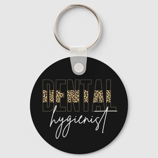 Porte-clés Hygiéniste dentaire | RDH Cheetah cadeaux d'impres (Recto)