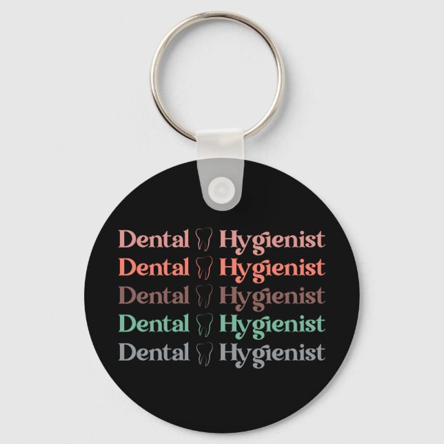Porte-clés Hygiéniste dentaire | RDH Dentist Dentist Cadeaux  (Recto)