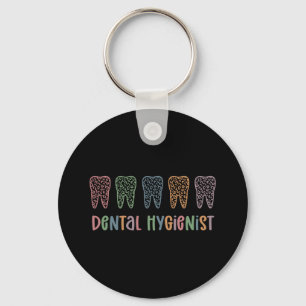 Porte-clés Hygiéniste dentaire   RDH Dentist Léopards cadea