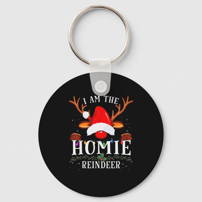Porte-clés I Am The Homie Reindeer Christmas Family  (Recto)