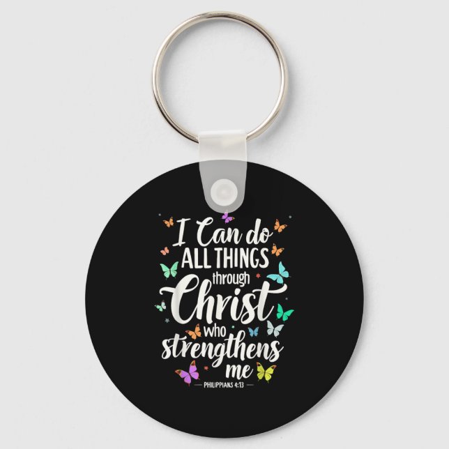 Porte-clés I Can Do All Things Through Christ Who Strengthens (Recto)