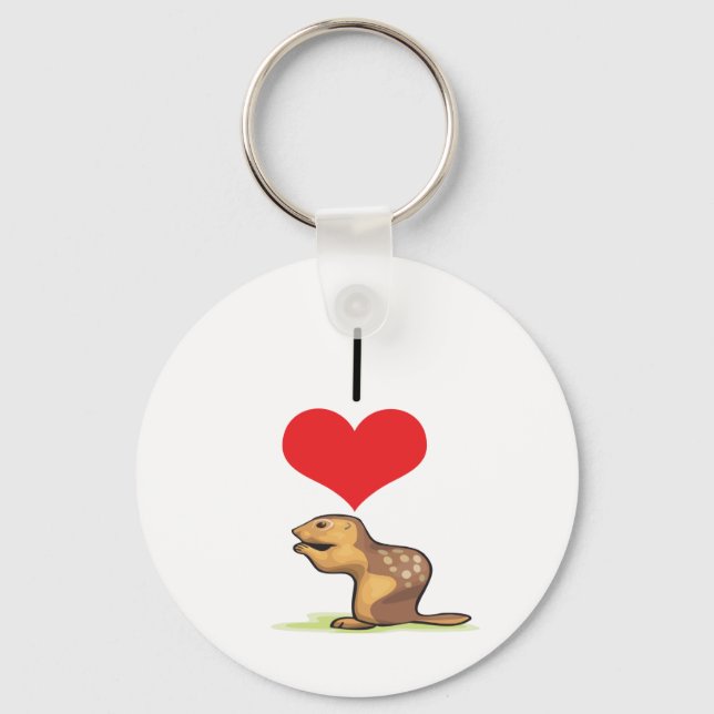 Porte-clés I Coeur (Amour) Chipmunks (Recto)