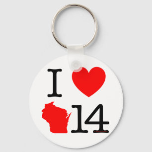 Porte-clés I coeur le Wisconsin 14