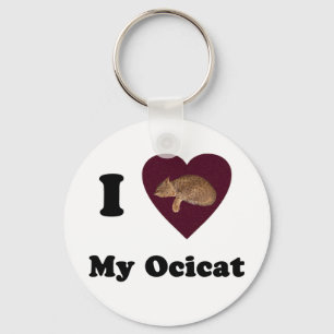 Porte-clés I coeur mon porte - clé d'Ocicat