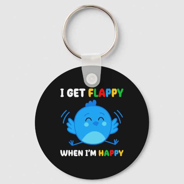 Porte-clés I Get Flappy When I'm (Recto)
