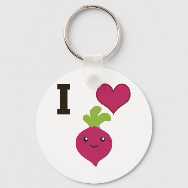 Porte-clés I Heart Beets (Recto)