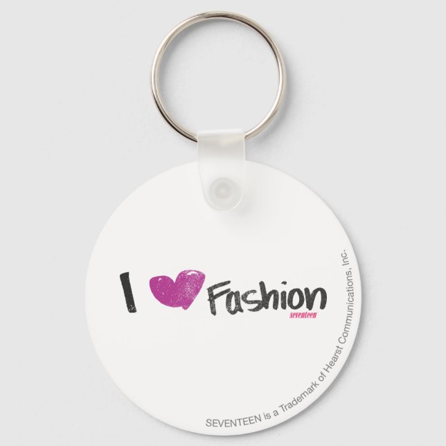 Porte-clés I Heart Fashion Aqua (Recto)