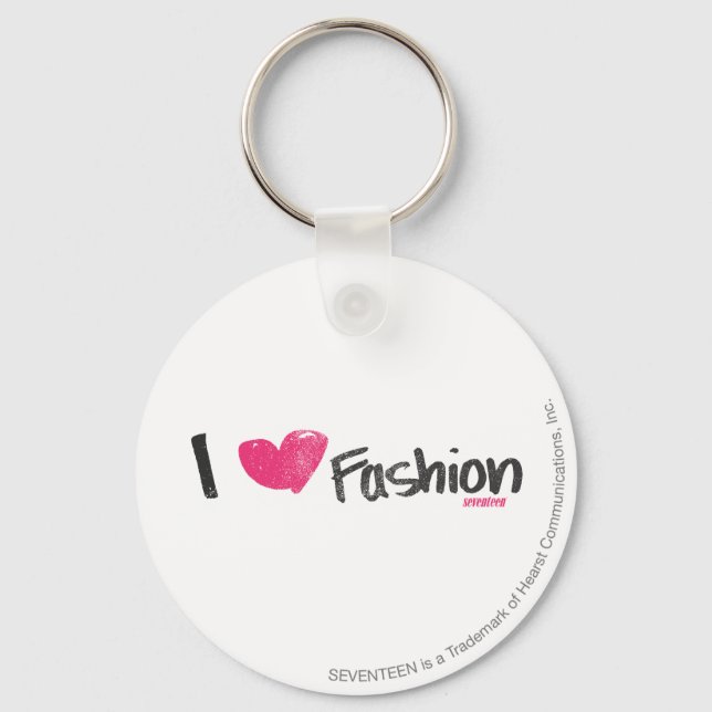 Porte-clés I Heart Fashion Magenta (Recto)