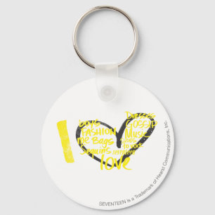 Porte-clés I Heart Graffiti Jaune