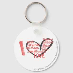 Porte-clés I Heart Graffiti Pink