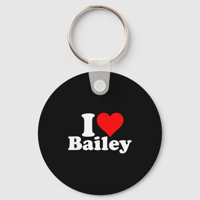 Porte-clés I Heart Love Bailey  (Recto)