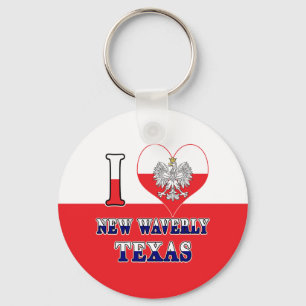 Porte-clés I Heart Love New Waverly Texas