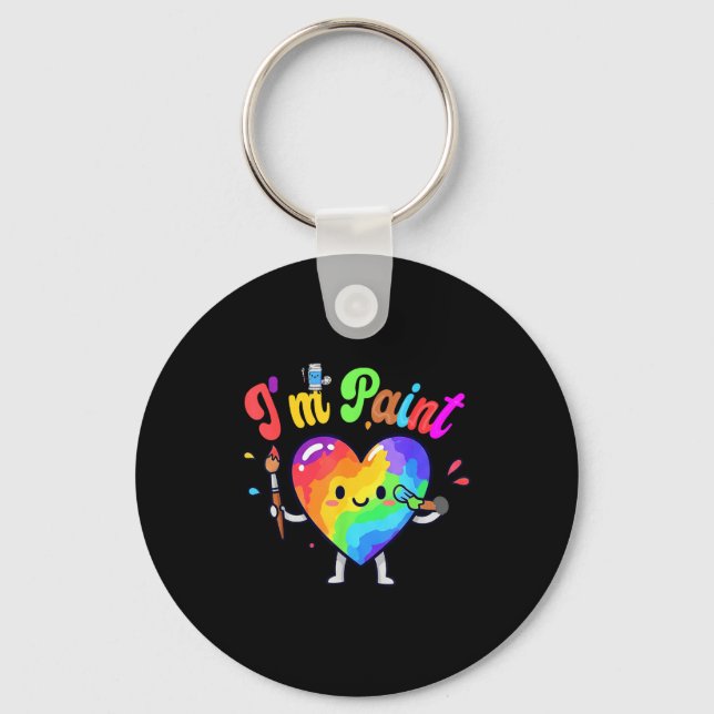 Porte-clés I Heart Love To Finger I'm Paint Cute Couple Valen (Recto)