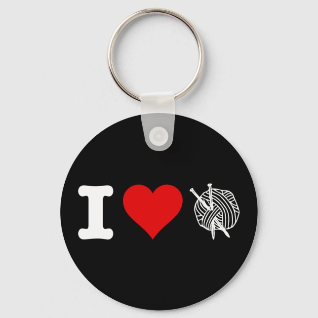 Porte-clés I Heart Love Tricot (Recto)
