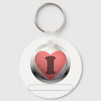 Porte-clés I heart Volleyball - ajoutez vos mots