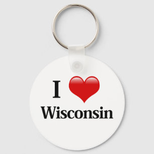 Porte-clés I Heart Wisconsin