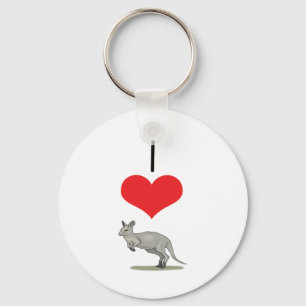 Porte-clés I kangourous de coeur (amour)