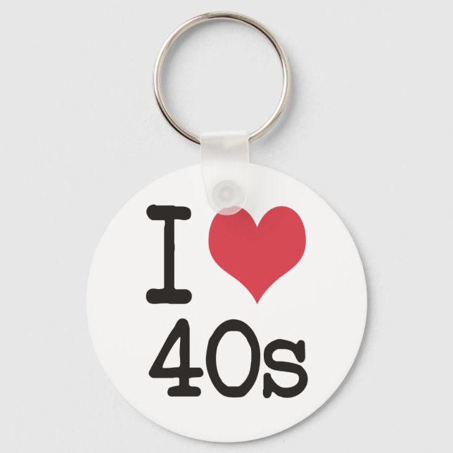 Porte-clés I Love 40s Produits & Designs! (Recto)