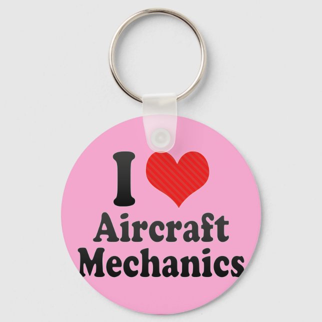 Porte-clés I Love Aircraft Mechanics (Recto)