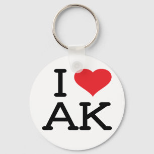 Porte-clés I Love AK - Coeur - Porte - clé
