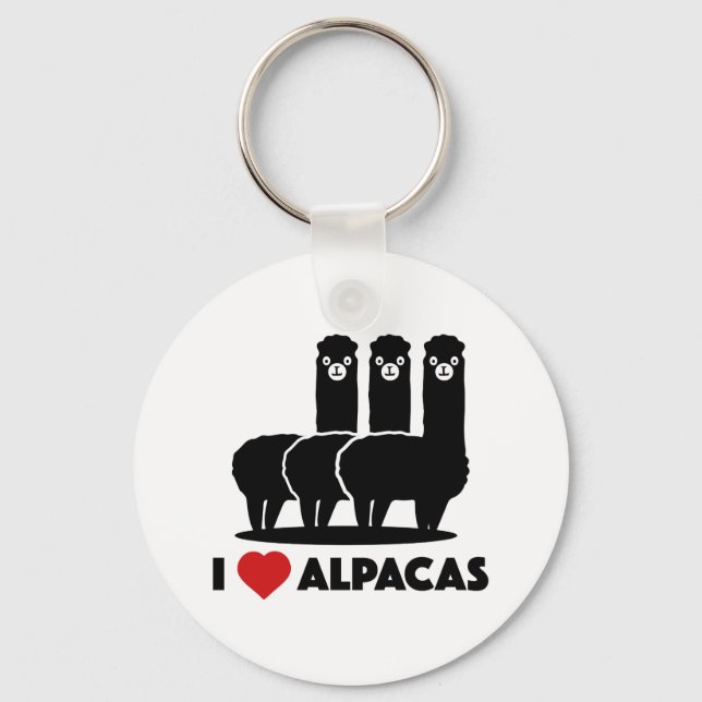 Porte-clés I Love Alpacas (Recto)