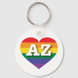 Porte-clés I Love Arizona Rainbow Heart