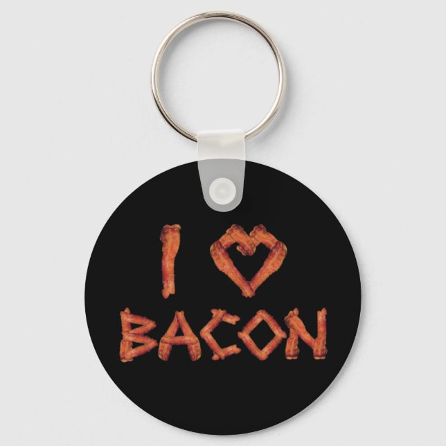 Porte-clés I Love Bacon (Recto)