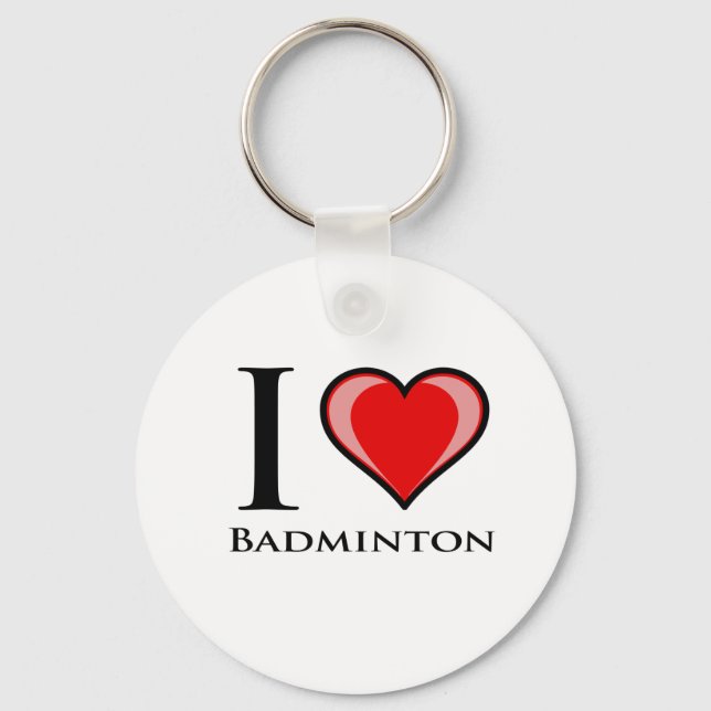 Porte-clés I Love Badminton (Recto)