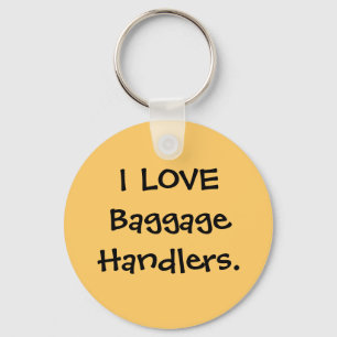 Porte-clés I LOVE Bagages Handlers étiquette de bagages