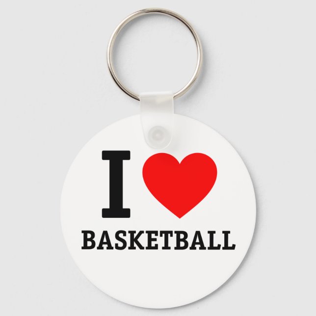 Porte-clés I Love Baseketball (Recto)