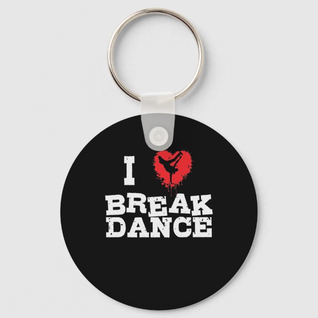 Porte-clés I Love Breakdance et hip-hop (Recto)