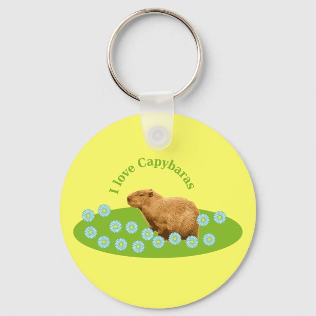Porte-clés I love Capybaras (Recto)