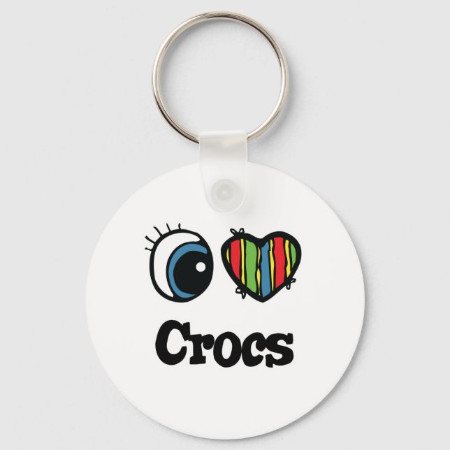 Porte-clés I Love (Coeur) Crocs (Recto)